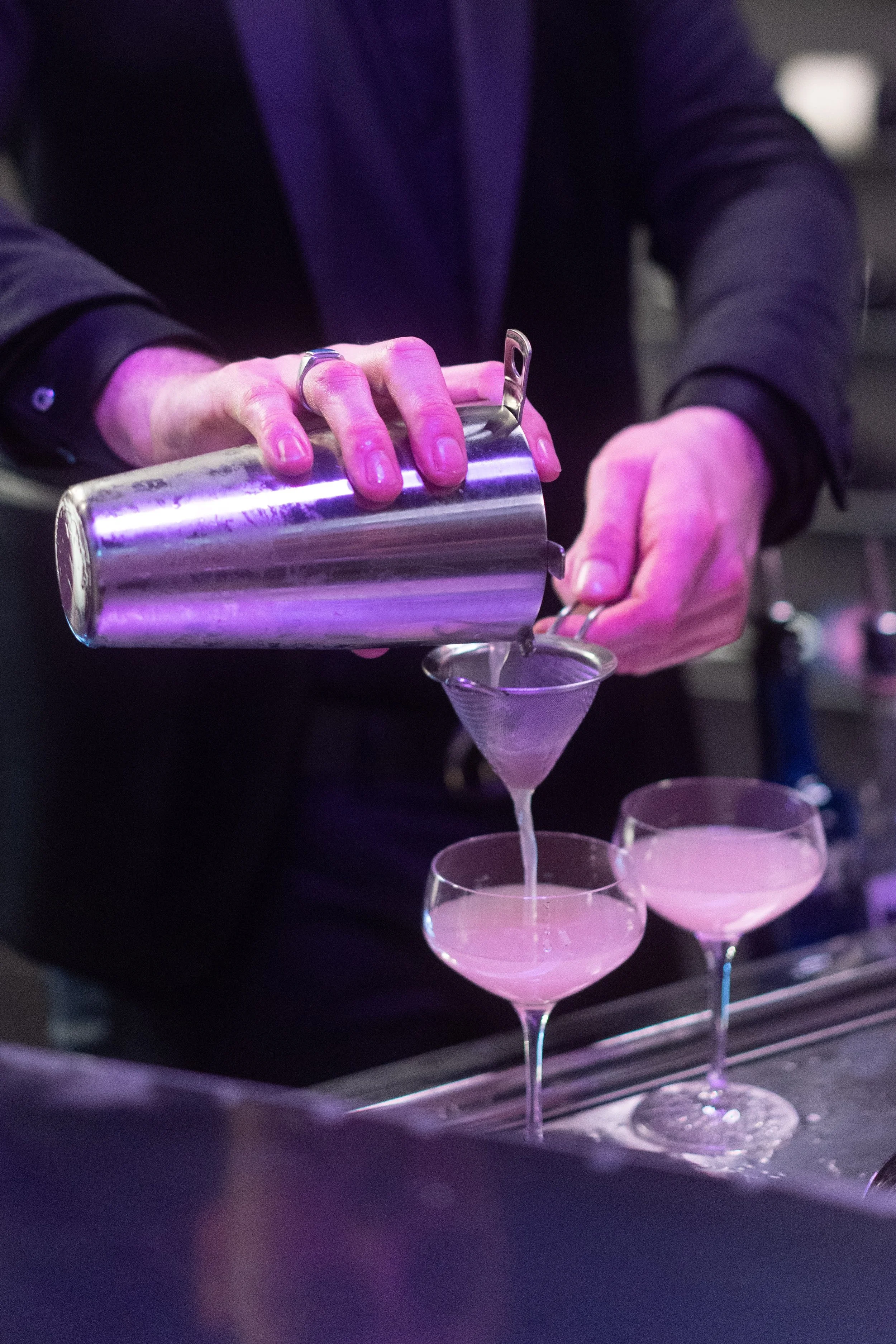 Cocktails being poured at the Betel Boy bar